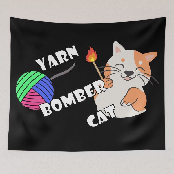 Item preview, Yarn Bombing Cat designed and sold by mayankg1100.