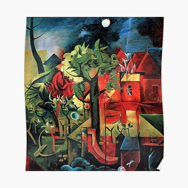 Enhanced Max Ernst FrĂĽling 1919 Oil Painting Poster