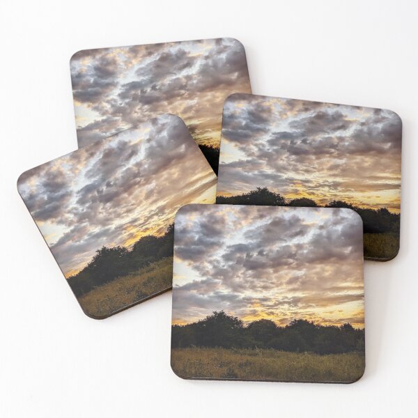 Item preview, Countryside Field with a Golden Sunset Backdrop designed and sold by WearWolfDesigns.