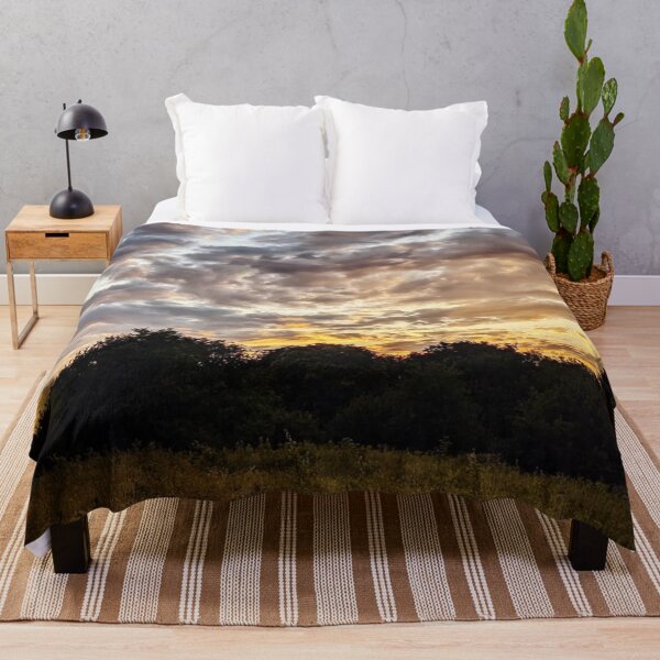 Item preview, Countryside Field with a Golden Sunset Backdrop designed and sold by WearWolfDesigns.