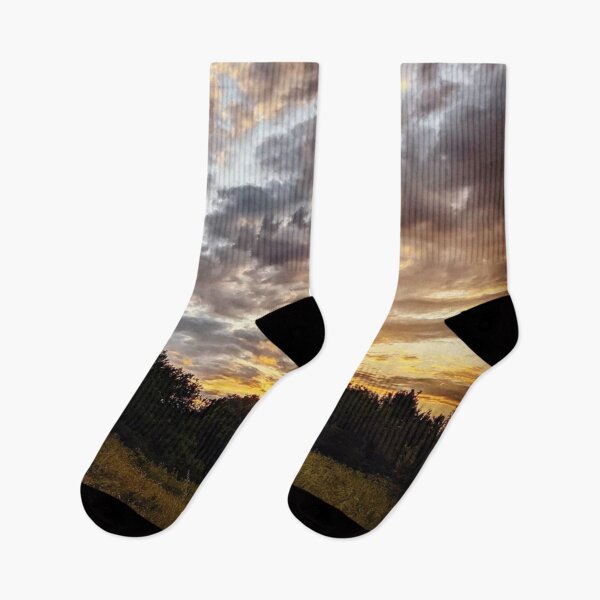 Item preview, Countryside Field with a Golden Sunset Backdrop designed and sold by WearWolfDesigns.