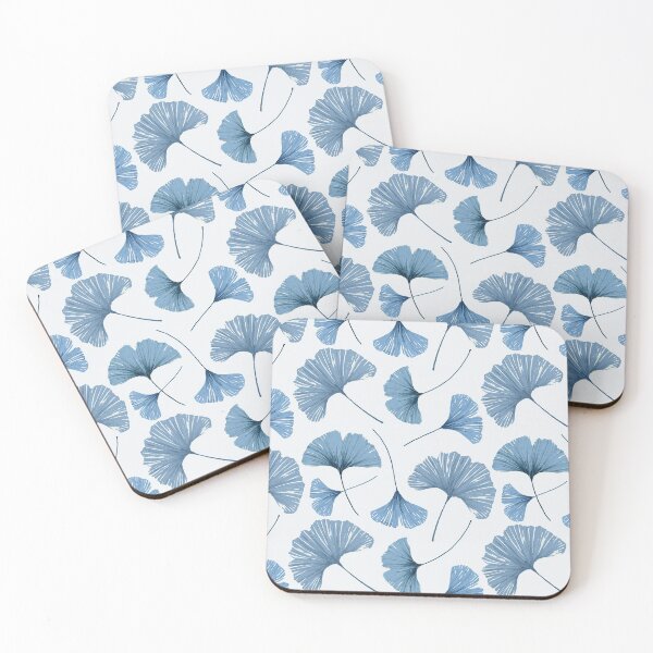 Item preview, Blue & White Gingko leaf design designed and sold by Lara Pattern Design.