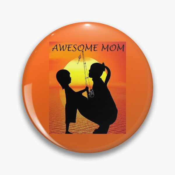 Item preview, Awesome Mom and Daughter Fishing at Sunset Sunrise designed and sold by KeysTreasures.