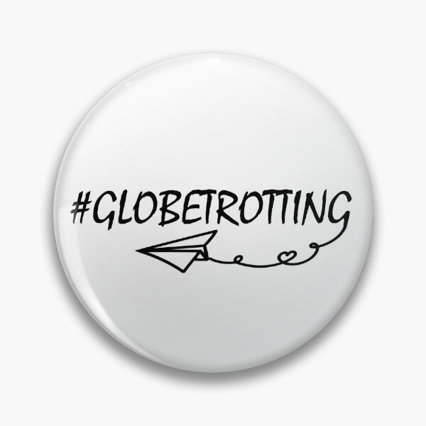 Item preview, Globetrotting hastag # world globe edition - intricate black & white paper aeroplane heart sign intertwined with black and white minimalistic quote vintage typography designed and sold by Deegital18.