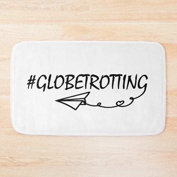 Item preview, Globetrotting hastag # world globe edition - intricate black & white paper aeroplane heart sign intertwined with black and white minimalistic quote vintage typography designed and sold by Deegital18.