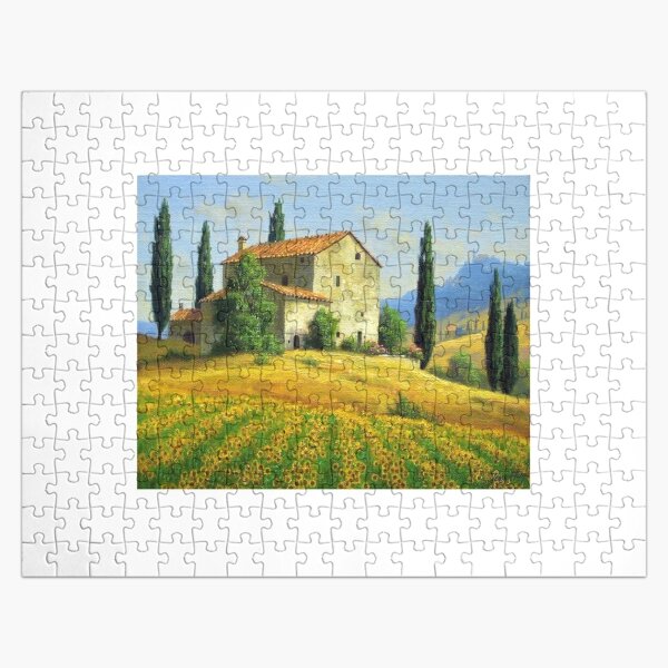 48-Piece Jigsaws Gift Pair of Jigsaw Puzzles of TOSCANA Italy Finished Size: 15 x 10cm 6 x 4 Rural Scenes Travel Momento Tuscany
