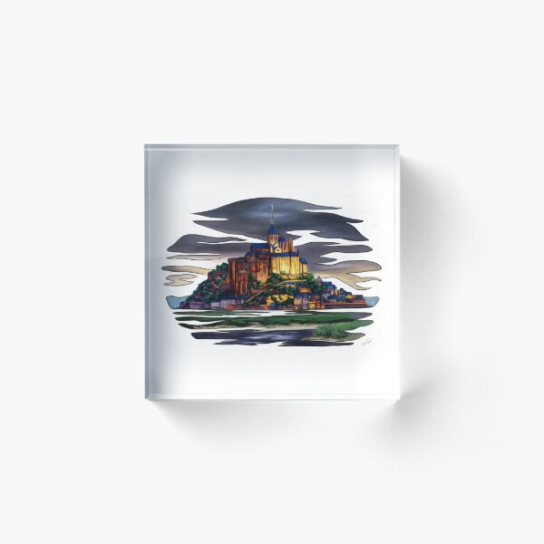 Mont saint Michel Bloc acrylique