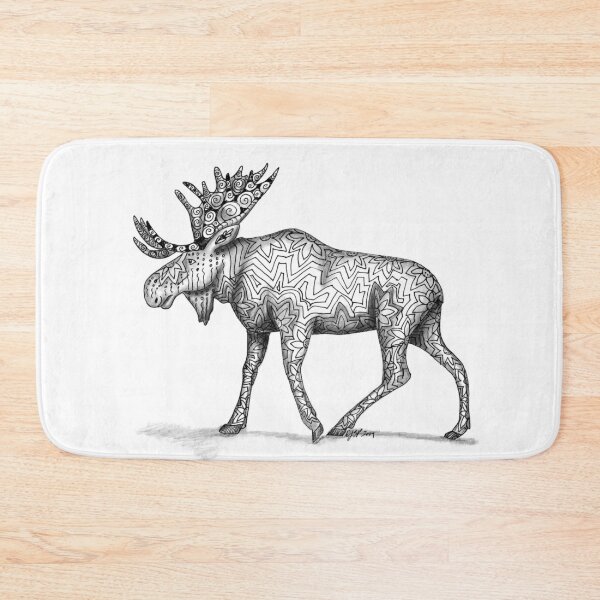 Item preview, Moose Design Large Zentangle Pattern designed and sold by debbeeskinner.
