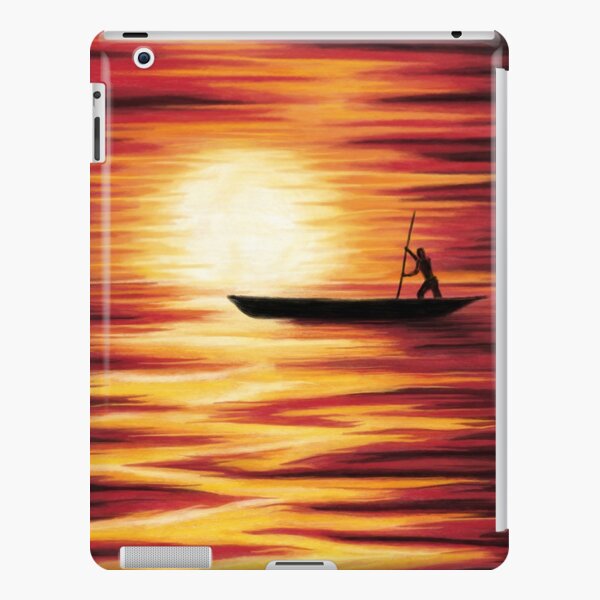 Pirogue soleil couchant Coque rigide iPad