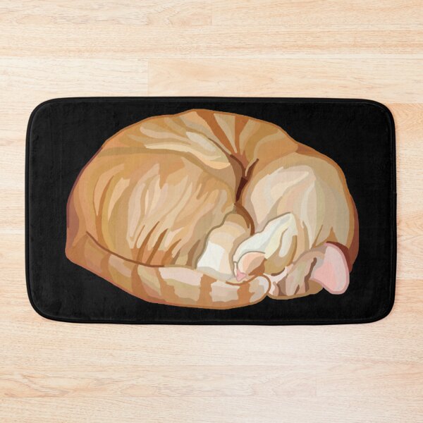 Item preview, Sleeping Curled Orange Ginger Tabby Cat designed and sold by Deborah Camp.