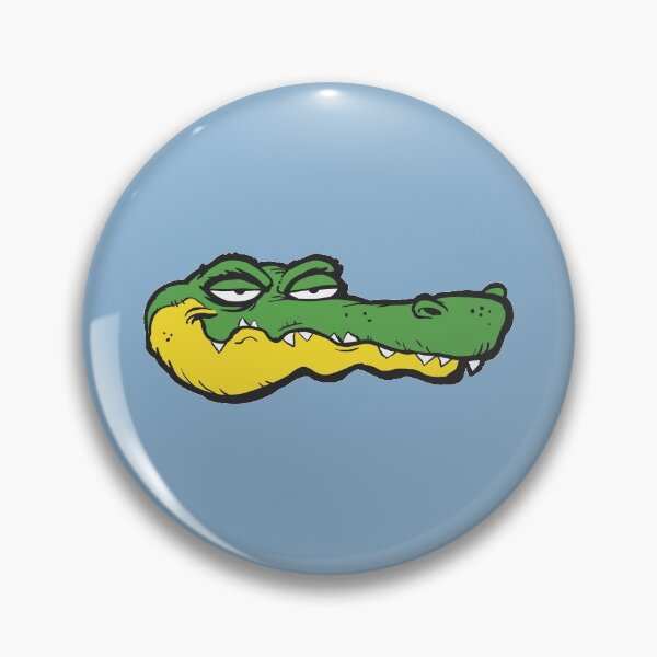 Item preview, A cartoon style artwork of a lazy alligator designed and sold by crazycollective.