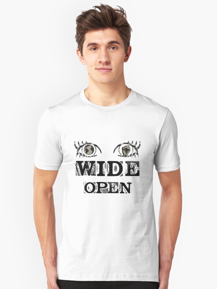 Alternate view of Eyes Wide Open - BLACK Slim Fit T-Shirt