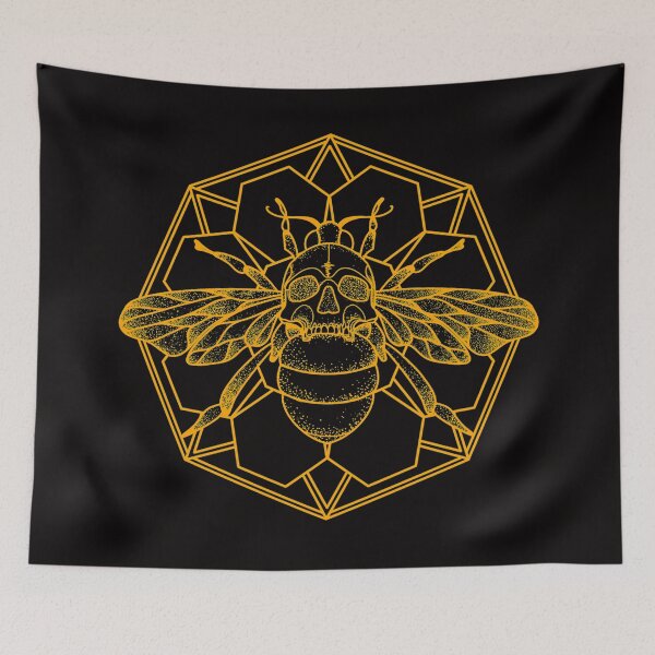 Item preview, yellow print Hive tattoo studio graphic tee designed and sold by HiveTattoo.