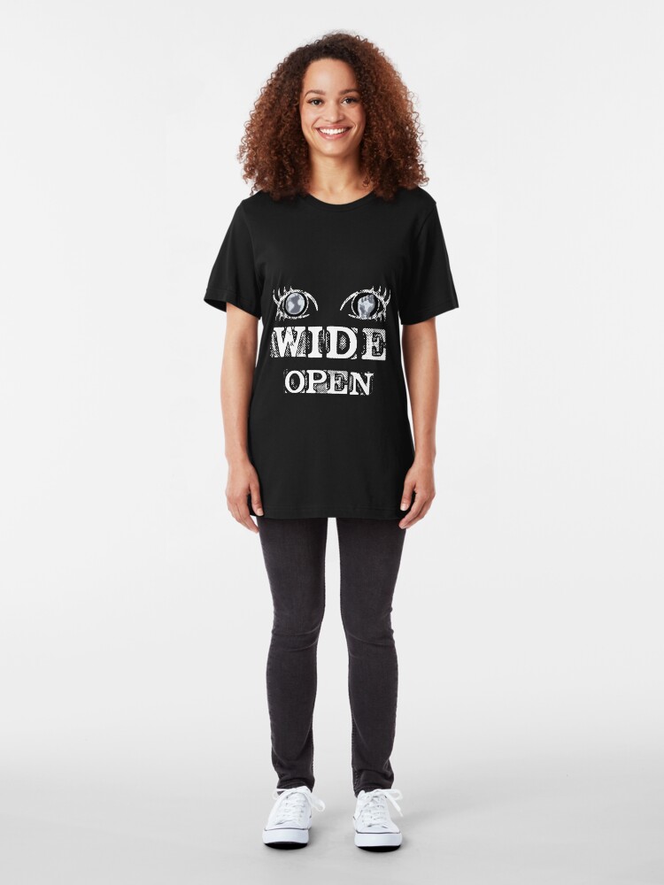 Alternate view of Eyes Wide Open - WHITE Slim Fit T-Shirt