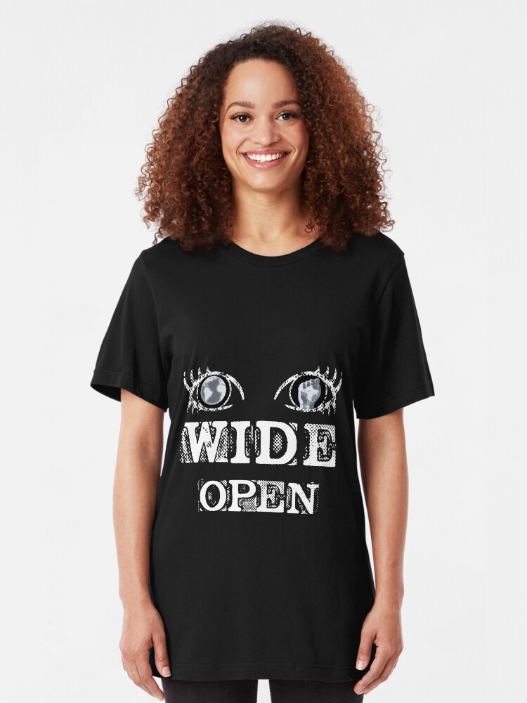 Alternate view of Eyes Wide Open - WHITE Slim Fit T-Shirt