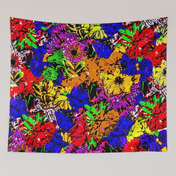 Item preview, Floral Medley Primary Colors designed and sold by Designs By YL.