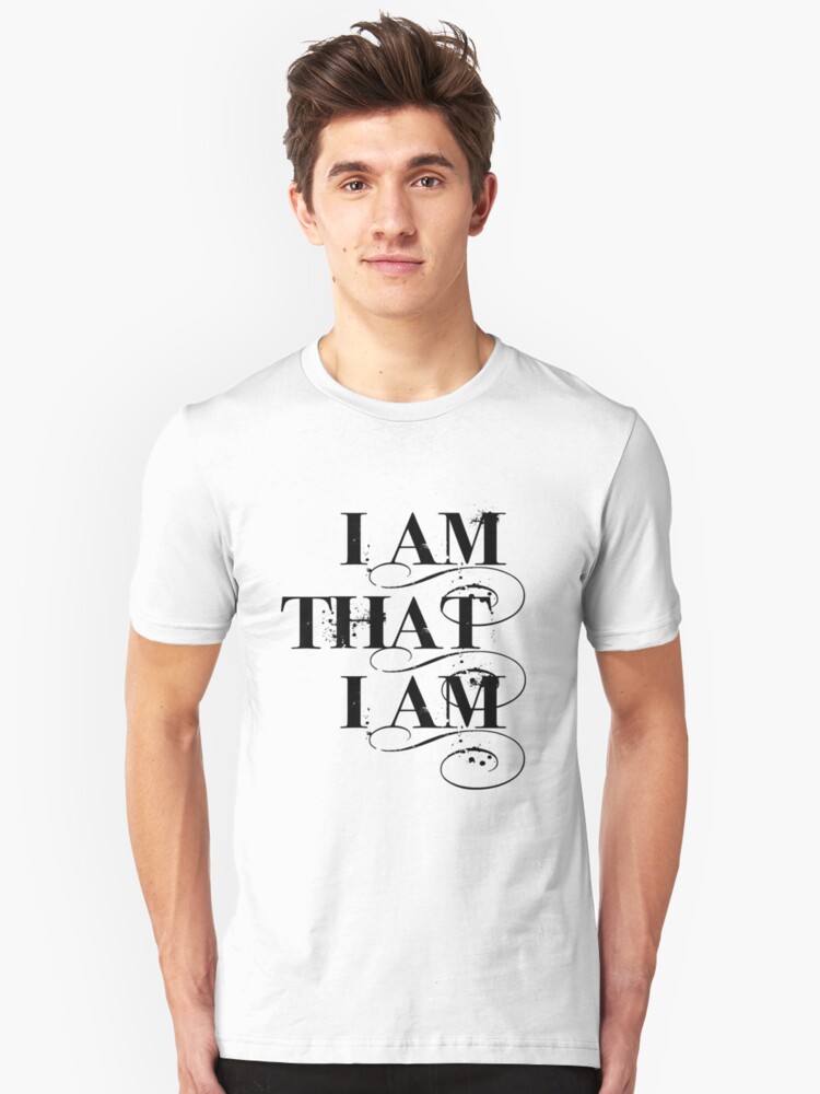 Alternate view of I Am That I Am - BLACK Slim Fit T-Shirt