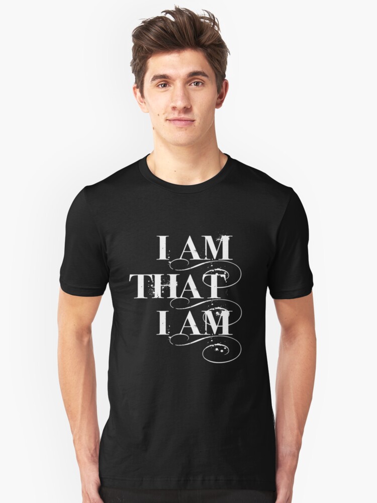 Alternate view of I Am That I Am - WHITE Slim Fit T-Shirt