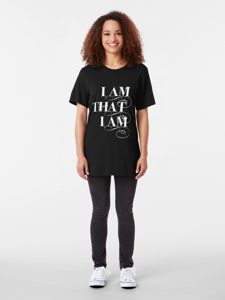 Alternate view of I Am That I Am - WHITE Slim Fit T-Shirt
