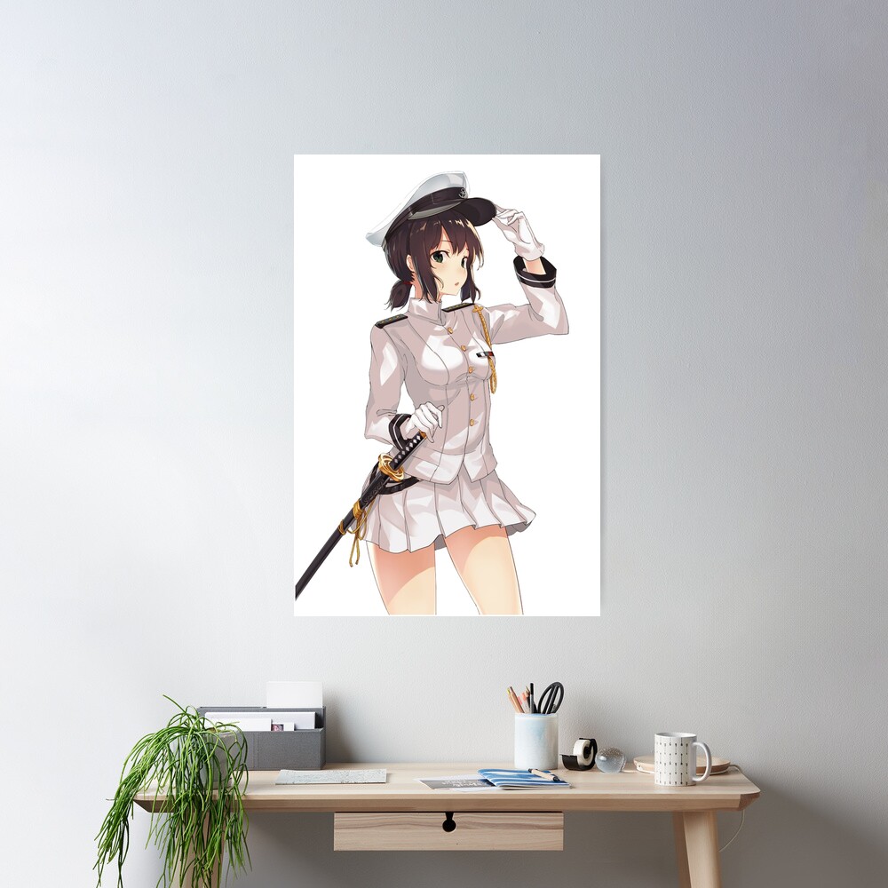 Anime Girl Wearing Army Uniform Vector T Graphic by jellybox999 · Creative  Fabrica