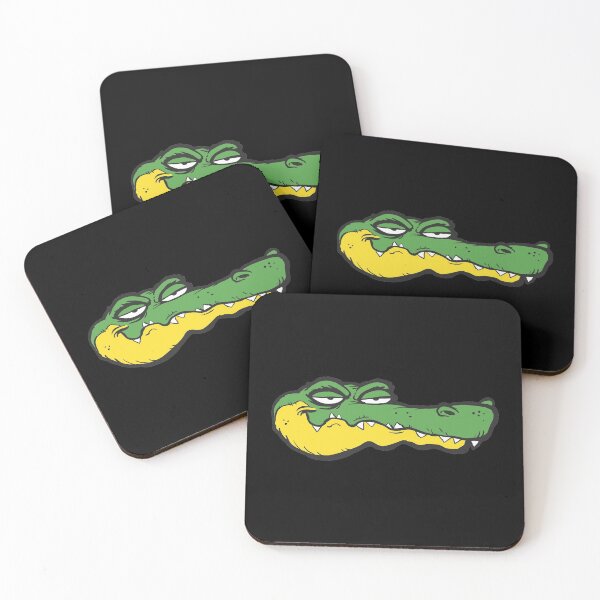 Item preview, A cartoon style artwork of a lazy alligator designed and sold by crazycollective.