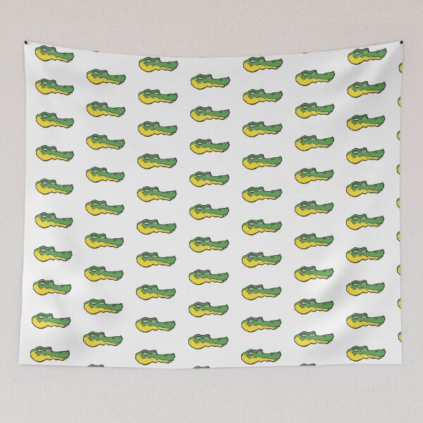 Item preview, A cartoon style artwork of a lazy alligator designed and sold by crazycollective.