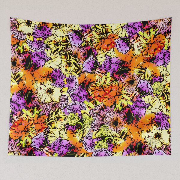 Item preview, Floral Medley Purple Yellow Orange designed and sold by Designs By YL.