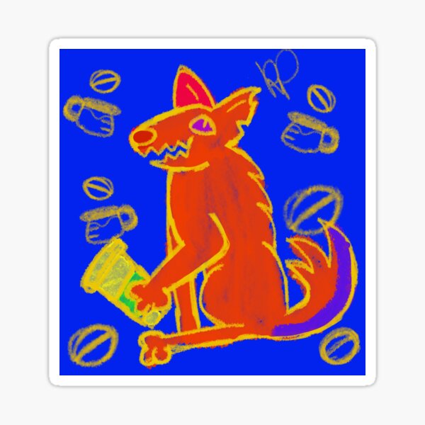 Coffee Coyote Sticker For Sale By Panfriedpossum Redbubble 3442