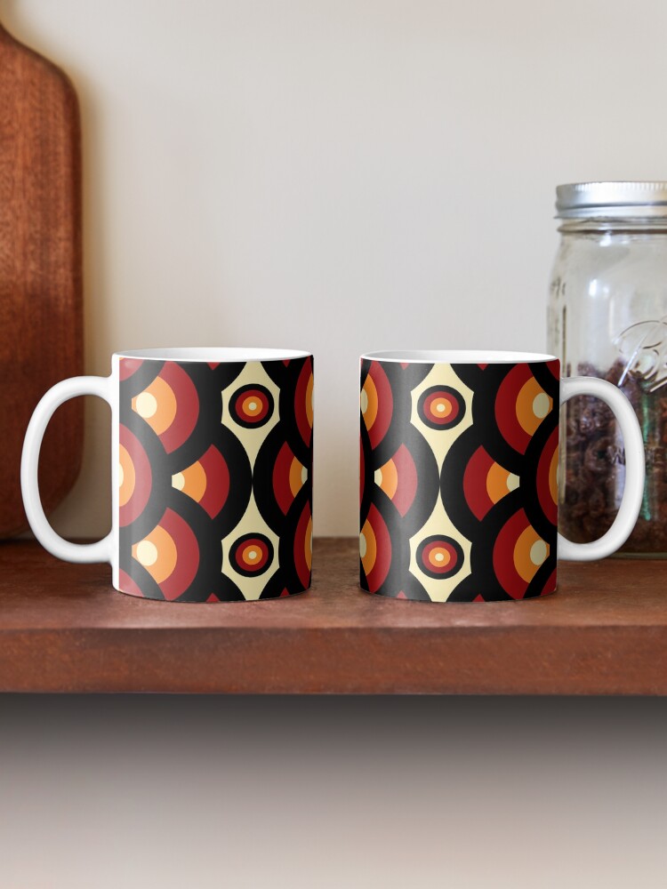 Simply The Best Coffee Mug S&F Studio, 70's Retro Circle Pattern,  Inspiring, Fun