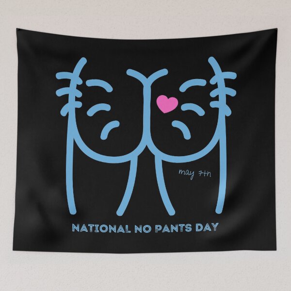 Item preview, National No Pants Day Hairy Butt Cheeks designed and sold by Nathalie Aynié.