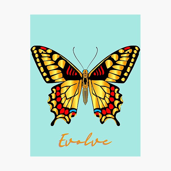 Item preview, Butterfly Inspirational Evolve - Transformational Uplifting Beautiful Artwork designed and sold by BeaconMarketing.