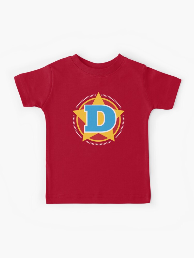 Thumbnail 1 of 2, Kids T-Shirt, Superhero Letter D. Star and stripes designed and sold by mgulin.