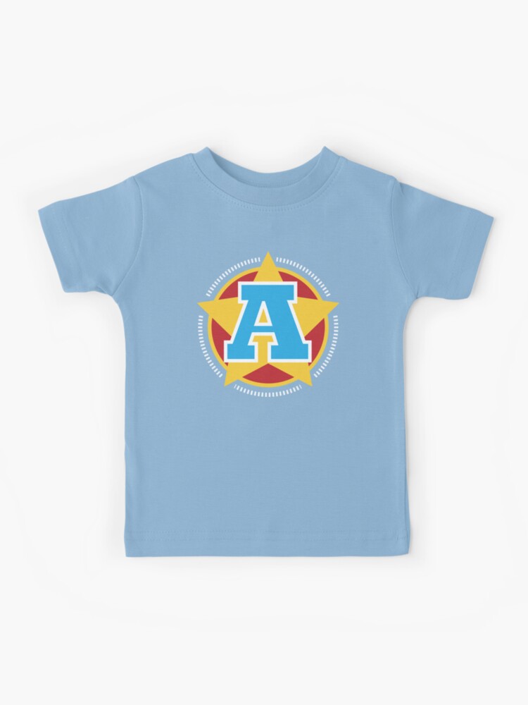 Thumbnail 1 of 2, Kids T-Shirt, Superhero Letter A. Star and stripes designed and sold by mgulin.