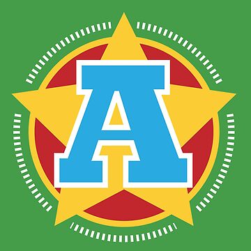 Artwork thumbnail, Superhero Letter A. Star and stripes by mgulin