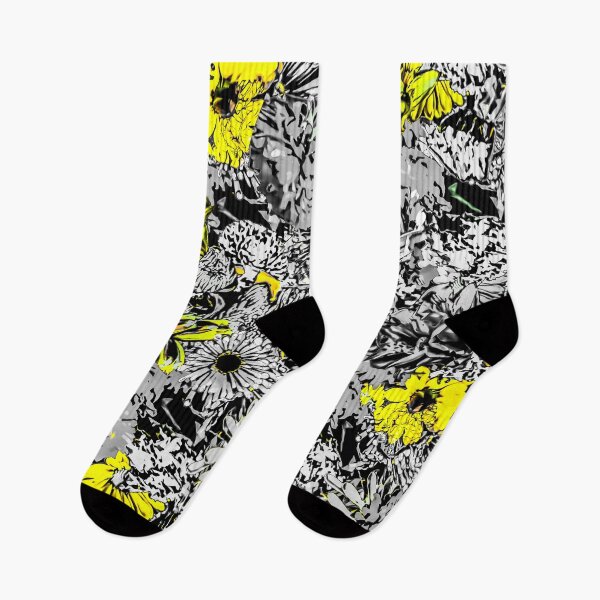Item preview, Floral Medley Yellow Black Grey designed and sold by Designs By YL.