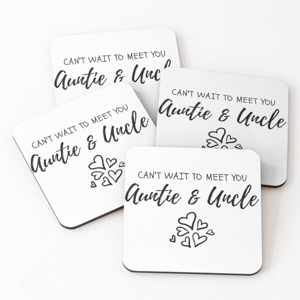Item preview, Can't Wait To Meet You, Auntie And Uncle Funny Cute designed and sold by CuteLovelyDesigns.