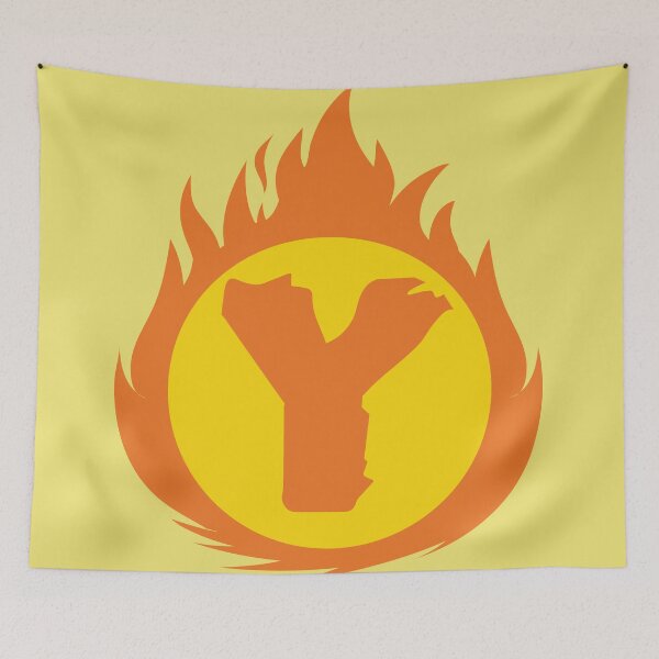 Item preview, Superhero Letter Y. Fire Insignia designed and sold by mgulin.