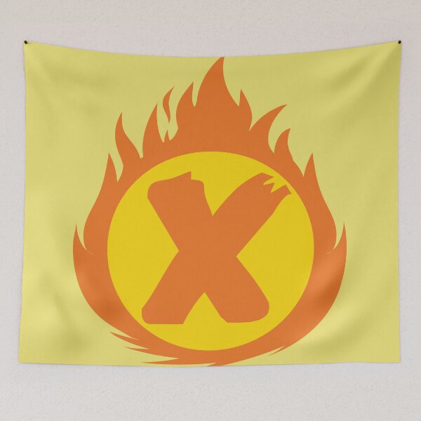 Item preview, Superhero Letter X. Fire Insignia designed and sold by mgulin.