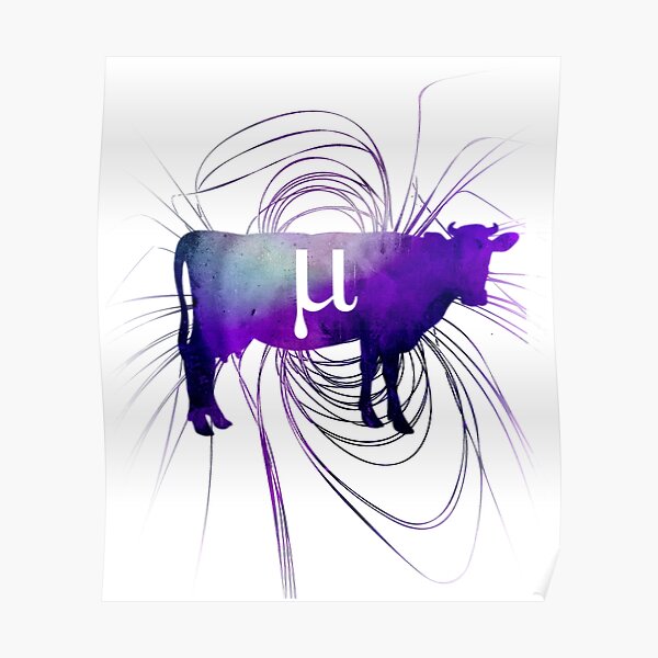 Muon Subatomic Particle Cow Magnetic Field Design Poster