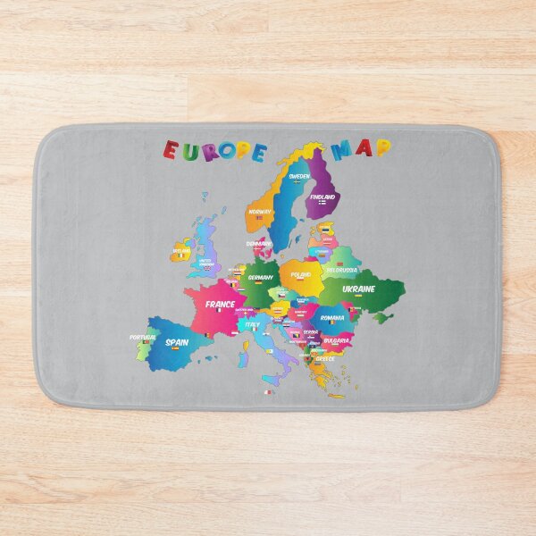 Item preview,  Flag map of Europe, Country names, Flags of European states designed and sold by mashmosh.
