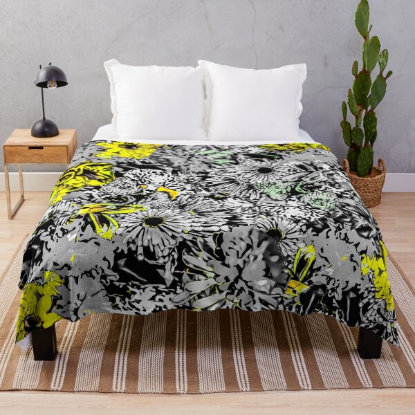 Item preview, Floral Medley Yellow Black Grey designed and sold by Designs By YL.