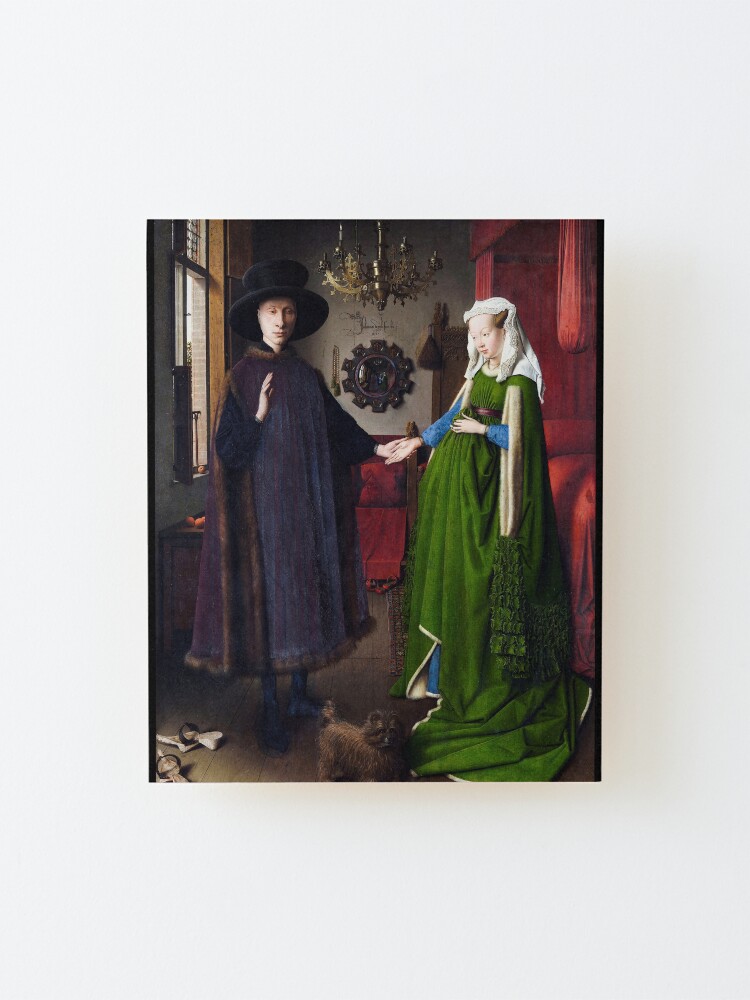 Van Eyck Giovanni Arnolfini Wedding Portrait Painting 8x10 Real Canvas Art Print 