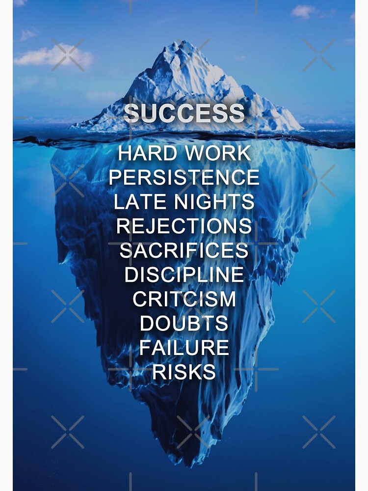 Thumbnail 3 of 3, Poster, 'Success Ice Berg' Life & Entrepreneurship Motivation designed and sold by ZoomOutlet.