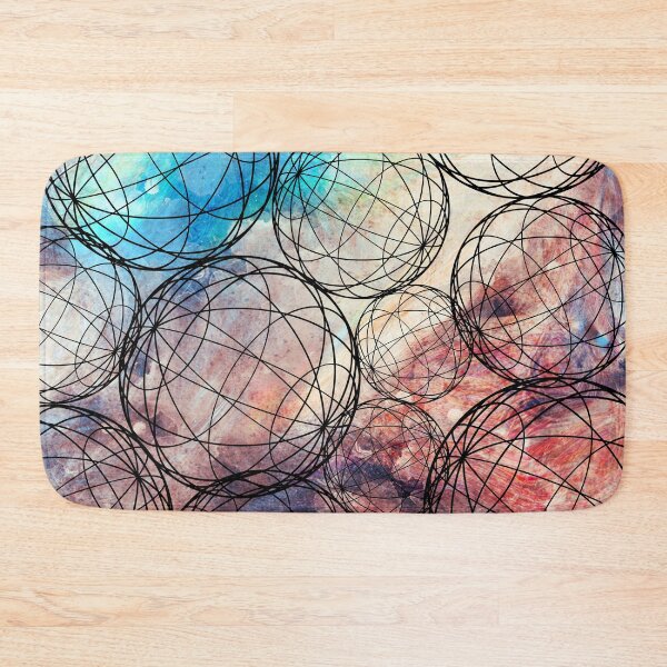 Item preview, Abstract Sphere Ball Space Watercolour- Brown/ Blue designed and sold by Nishinoyaoyaoya.