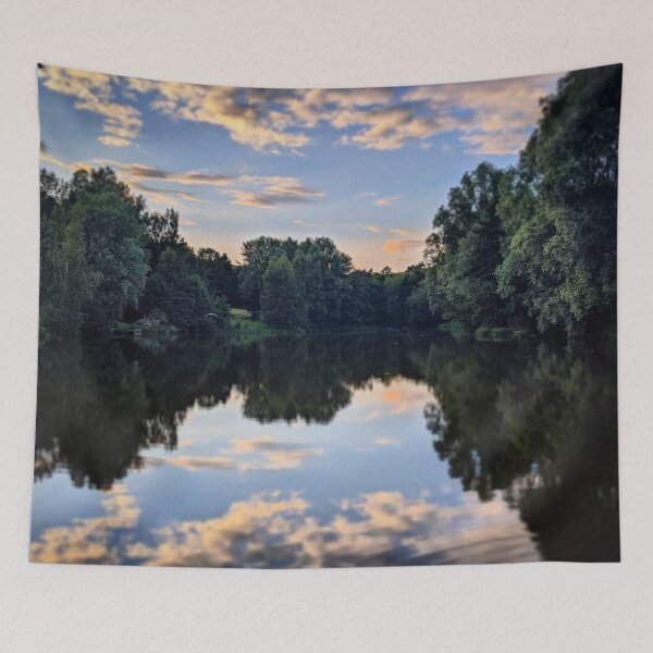 Item preview, Countryside Tree Surround Reflected in River designed and sold by WearWolfDesigns.