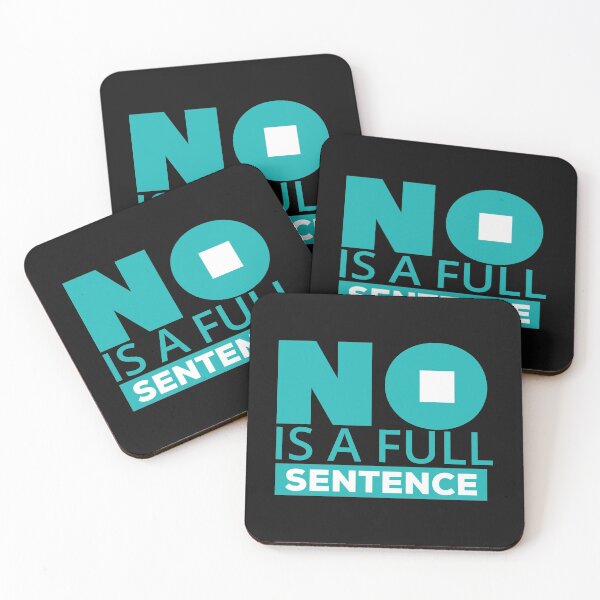 Item preview, No is a full sentence (blue color) designed and sold by DarrriaDesign.