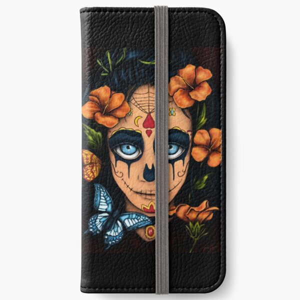 Portrait Santa Muerte Étui portefeuille iPhone