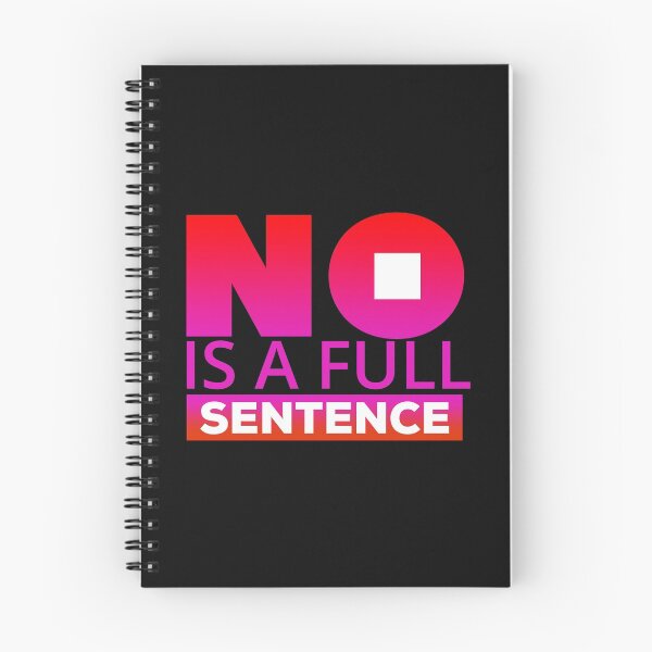 Item preview, No is a full sentence (red&pink) designed and sold by DarrriaDesign.
