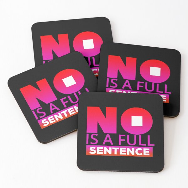 Item preview, No is a full sentence (red&pink) designed and sold by DarrriaDesign.