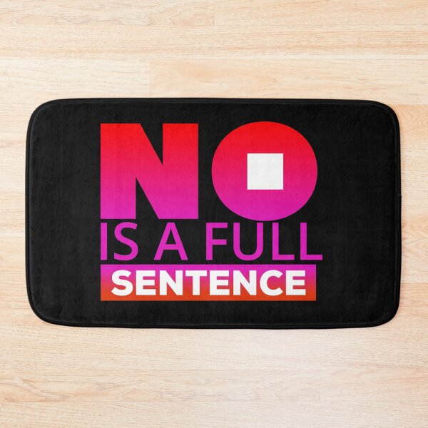 Item preview, No is a full sentence (red&pink) designed and sold by DarrriaDesign.